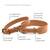 Verstellbares Halsband mit Sattlernaht • Leder cognac