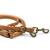 Verstellbare Hundeleine mit Sattlernaht • Leder cognac