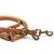 Verstellbare Hundeleine mit Sattlernaht • Leder cognac