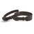 Verstellbares Halsband mit Sattlernaht • Leder dunkelbraun