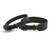 Verstellbares Halsband mit Sattlernaht • Leder schwarz