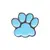 Hundehalsband-Anhänger ☆ Charm Pfote blau