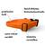 Wasserfestes Hundehalsband mit Griff • WOOFLEX® Tactical Sunset Orange