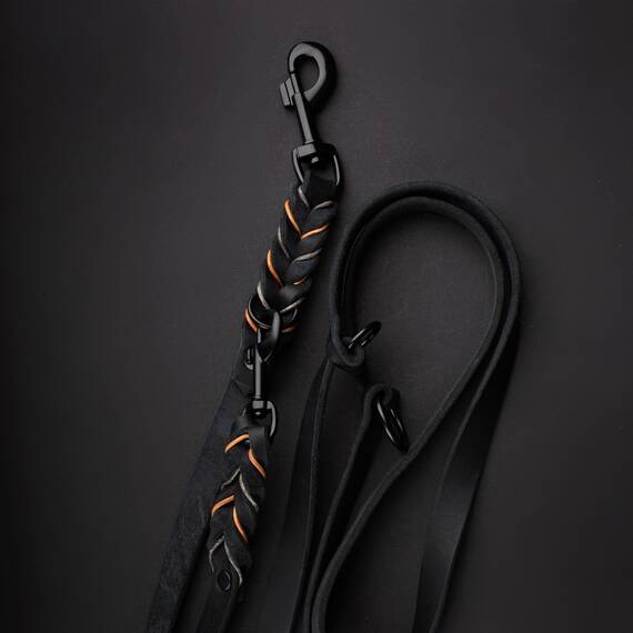 BRAIDY WOLF- Verstellbare Lederleine 220cm