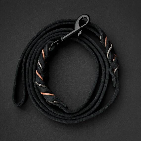 BRAIDY WOLF - Lederleine mit Handschlaufe 150cm