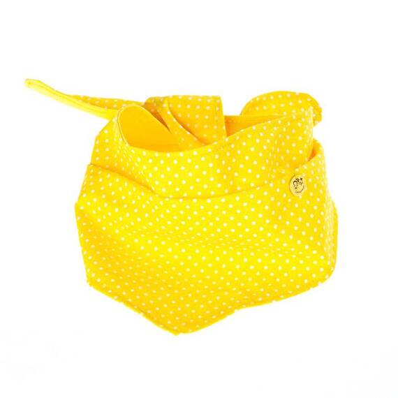 Halstuch für Hunde, Gelb mit Tupfen