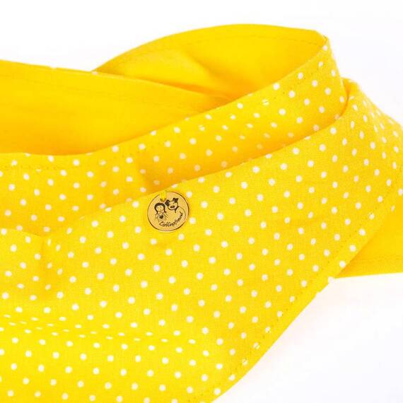 Halstuch für Hunde, Gelb mit Tupfen