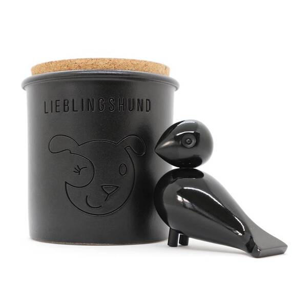 Keramikdose Lieblingshund schwarz