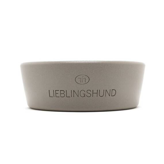 Hundenapf aus Keramik LIEBLINGSHUND grau | aqua