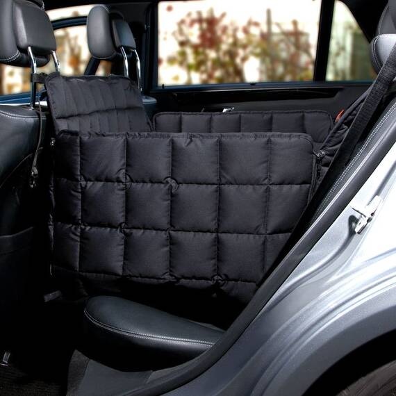 Hunde Autodecke für die Rückbank • 2 Sitze • schwarz