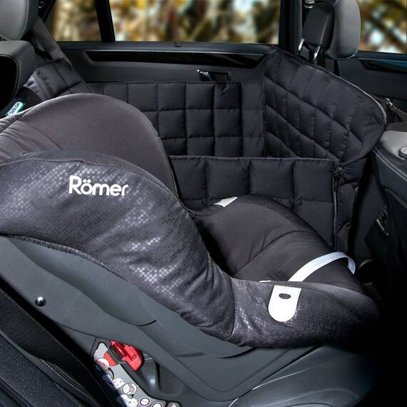 Hunde Autodecke für die Rückbank • 2 Sitze • schwarz