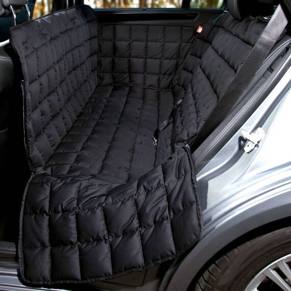 Hunde Autodecke für die Rückbank • 3 Sitze • schwarz