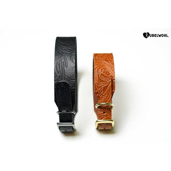 Lederhalsband "FLOWER"