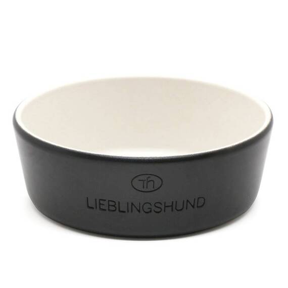 Hundenapf aus Keramik LIEBLINGSHUND schwarz mit Herz