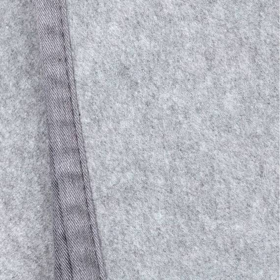 Kuscheldecke Fleece grau melange, waschbar bei 95°C
