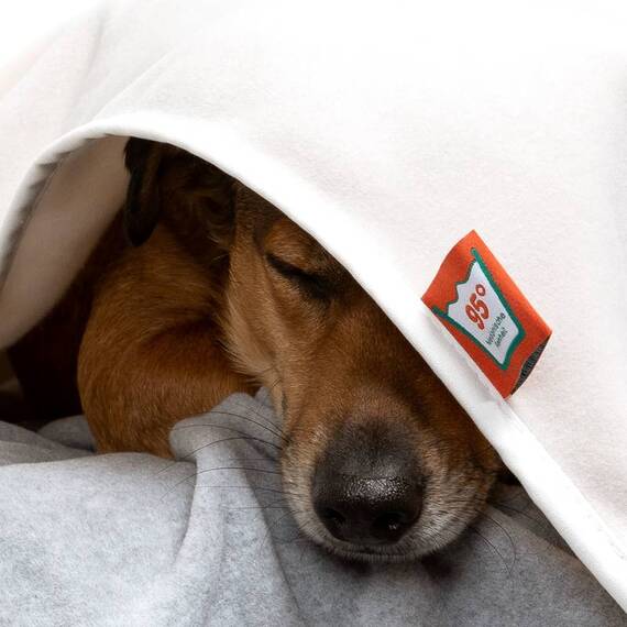 Kuscheldecke Fleece grau melange, waschbar bei 95°C