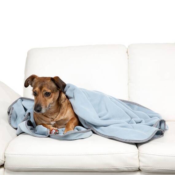 Kuscheldecke Fleece himmelblau, waschbar bei 95°C