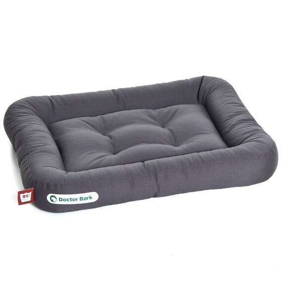Orthopädisches Hundekissen grau, waschbar bei 95°C • Doctor Bark