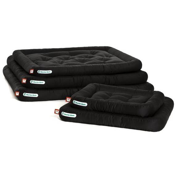 Orthopädisches Hundekissen schwarz, waschbar bei 95°C • Doctor Bark