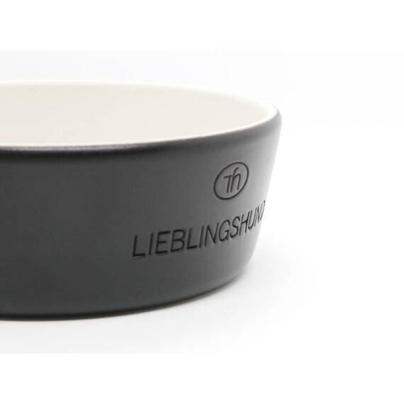 Hundenapf aus Keramik LIEBLINGSHUND schwarz mit Herz