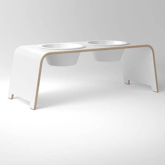 dogBar® L - HPL weiß mit Porzellan