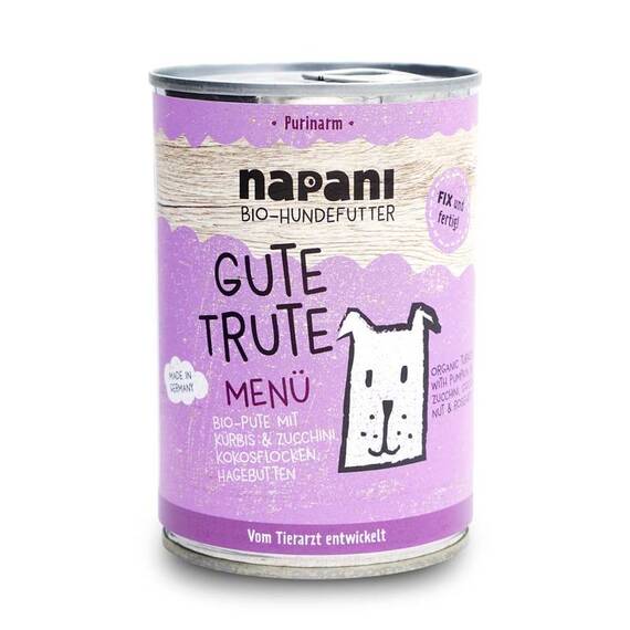 Nassfutter für Hunde Bio Menü "Gute Trute" purinarm
