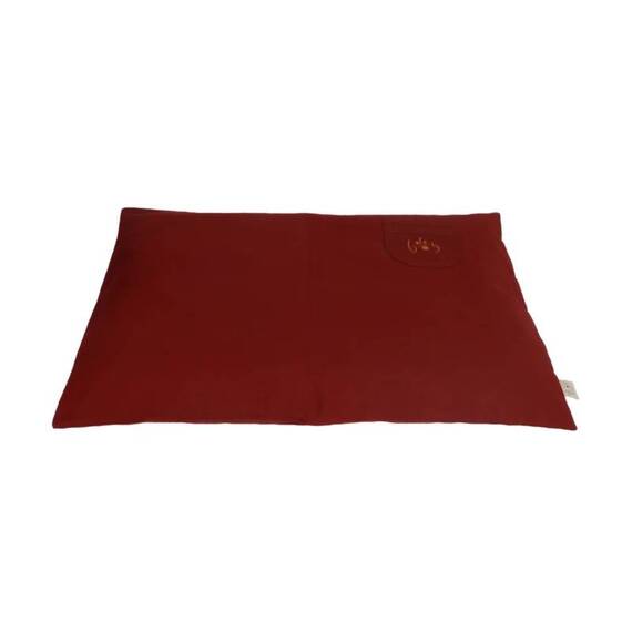 Bio Hundebett mit Rand bordeaux