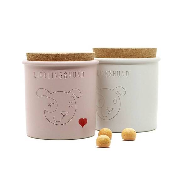 Keramikdose Lieblingshund rosa