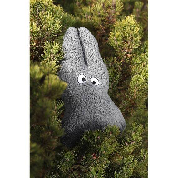 Beruhigendes Dinkel-Zirben-Kissen Hase • grau