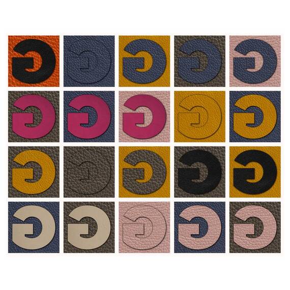 Personalisiertes Halsband aus Leder blau, Schriftfarbe frei wählbar