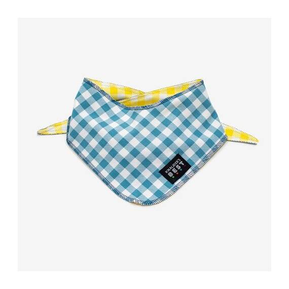 Hunde-Bandana Vichy Karo türkis | gelb