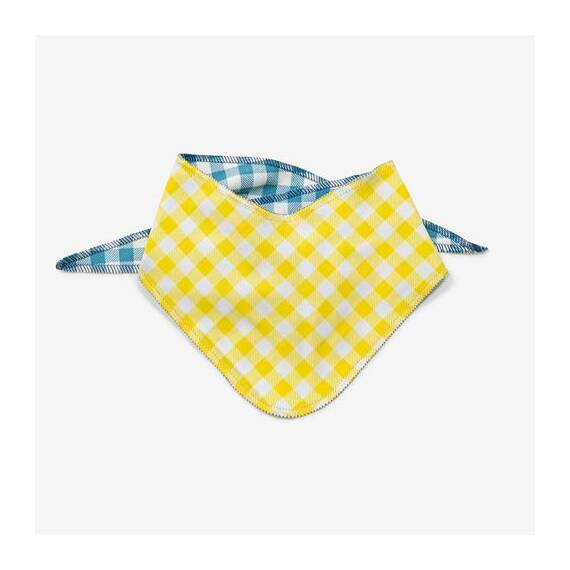 Hunde-Bandana Vichy Karo türkis | gelb