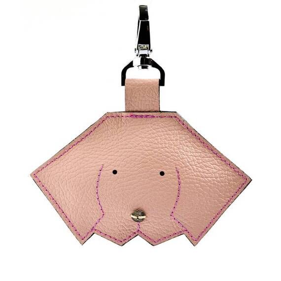 Kotbeutelspender MINNI aus Leder in rosé