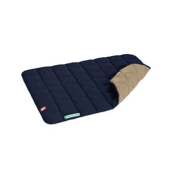 Steppdecke für Hunde beige | dunkelblau, waschbar bei 95°C