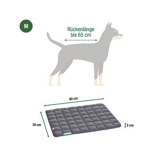 Steppdecke für Hunde beige | dunkelblau, waschbar bei 95°C