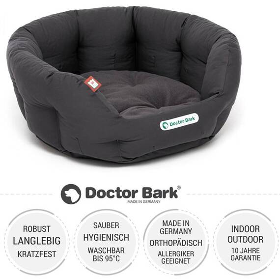 Hundenest GRAU MELANGE, waschbar bei 95°C