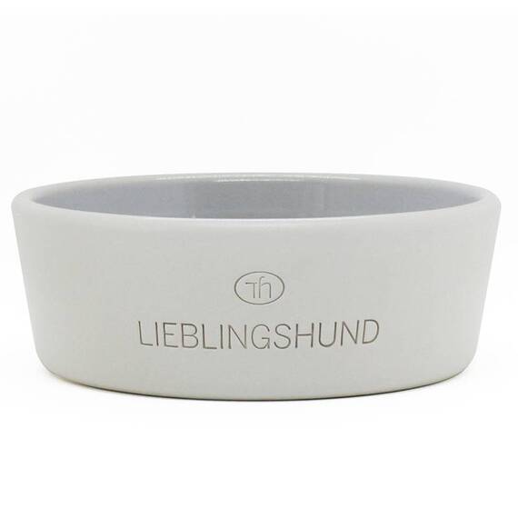 Hundenapf aus Keramik LIEBLINGSHUND cream | nordic grey