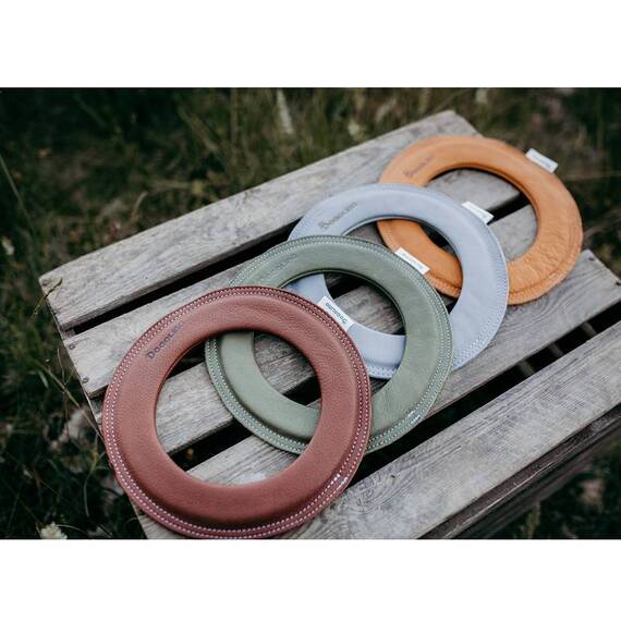 Wurfring aus Leder für Hunde - braun