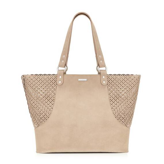 HUNDETASCHE ELVA aus Leder in NUDE, gefüttert • Labbvenn®