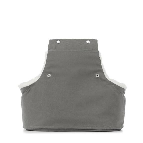 HUNDETASCHE ELVA aus Leder in LIGHT GREY, gefüttert • Labbvenn®