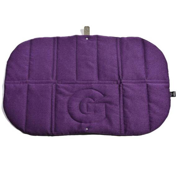 Reisedecke FANNY mit Gurt für den Hund • oliv | lila