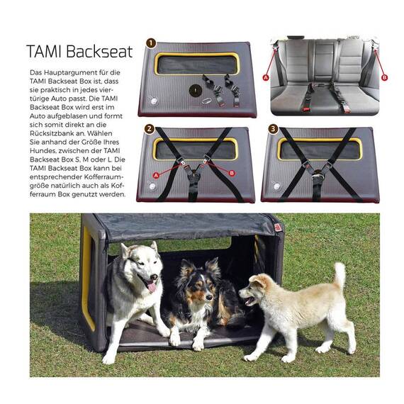 Tami Hundebox für den Rücksitz • aufblasbar • S – L