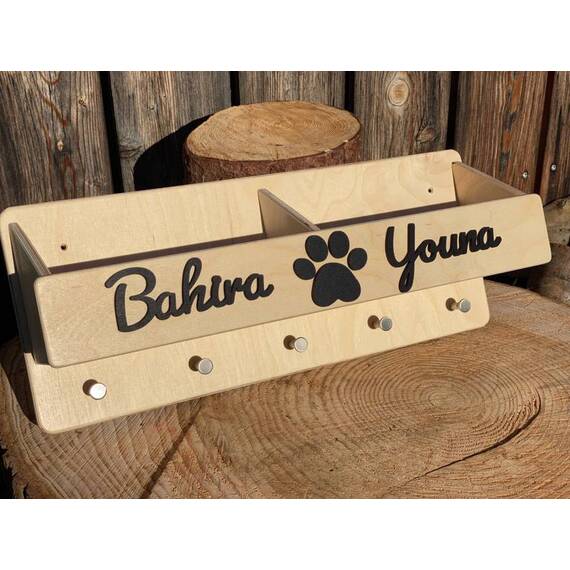 XL Hundegarderobe mit Ablagefach • personalisierbar
