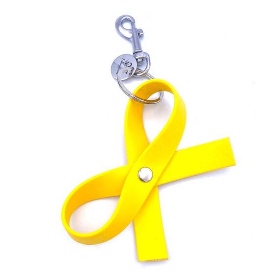Gelbe Schleife für den Hund • Anhänger