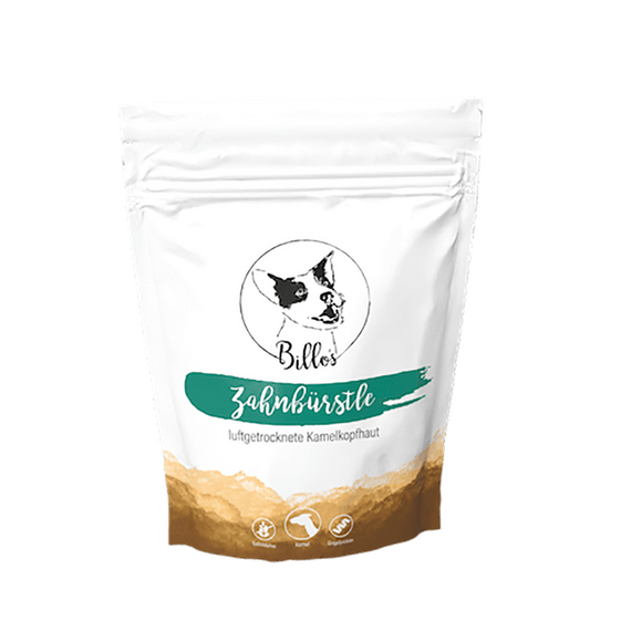 Kamelkopfhaut getrocknet für Hunde • Billo's "Zahnbürstle"
