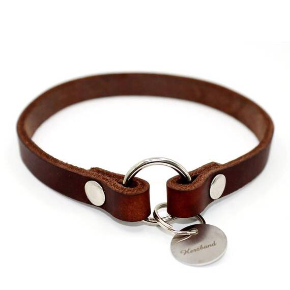 Markenhalsband aus Fettleder • 13 Farben, verschiedene Beschläge