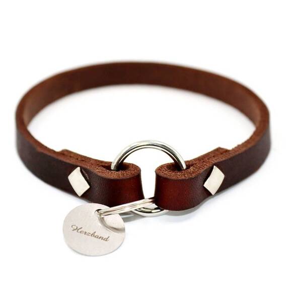 Markenhalsband aus Fettleder • 13 Farben, verschiedene Beschläge