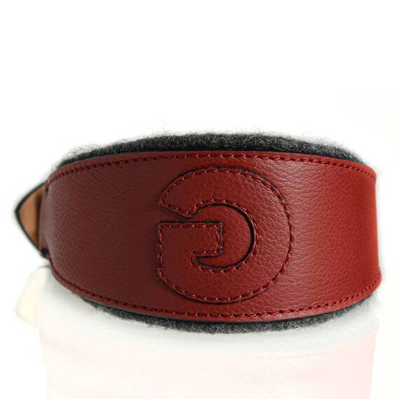 Windhundhalsband aus Nappaleder und Loden • maßgefertigt • 8 Farben