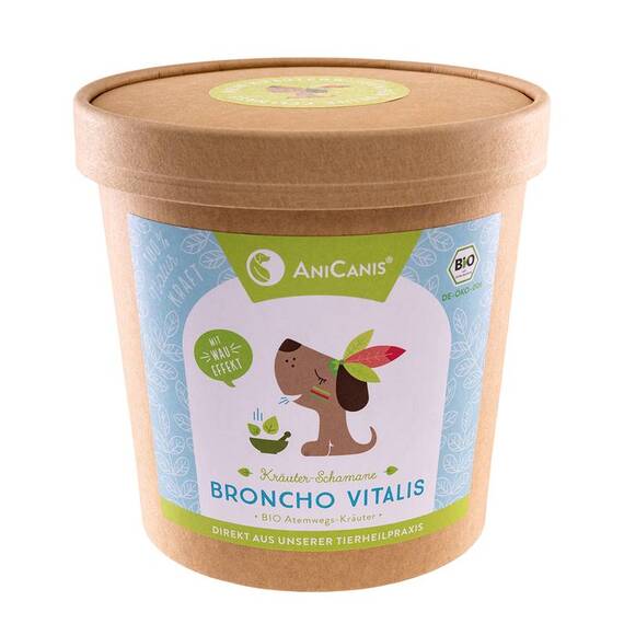 AniCanis BRONCHO VITALIS Bio-Atemwege Kräutermix für Hunde, 125g