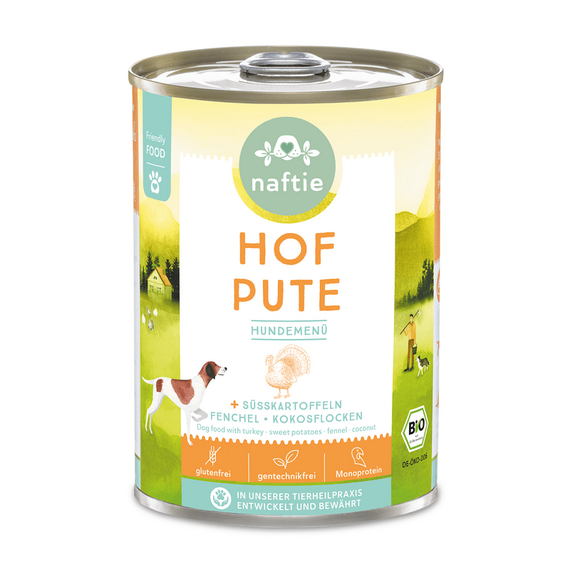 naftie Bio Hundefutter Nassfutter Testpaket Rind, Pute, Huhn und Lachs